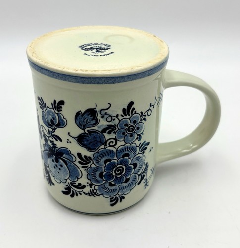 Taza de café Holland Blauw Delfts #1236 Delft azul blanco flores pintadas a mano - Imagen 10 de 13