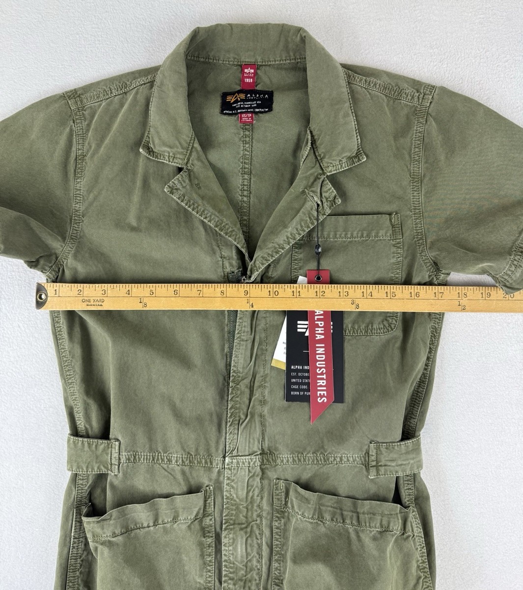 NWT Alpha Industries Patch-Pocket Coverall Jumpsuit Women's Size