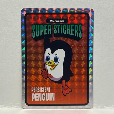 Persistent Penguin - Foil Vee Friends Super Stickers - Orange
