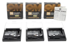 [Near MINT] OLYMPUS OM Focusing Screen Set 3pcs Type 1-2 1-4 1-13 From JAPAN
