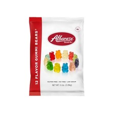Albanese World's Best 12 Flavor Gummi Bears, 5 lb Bulk Bag