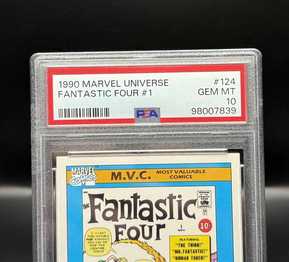 1990 Marvel Universe Fantastic Four #1 MVC #124 PSA 10 GEM MINT - Image 2 of 4