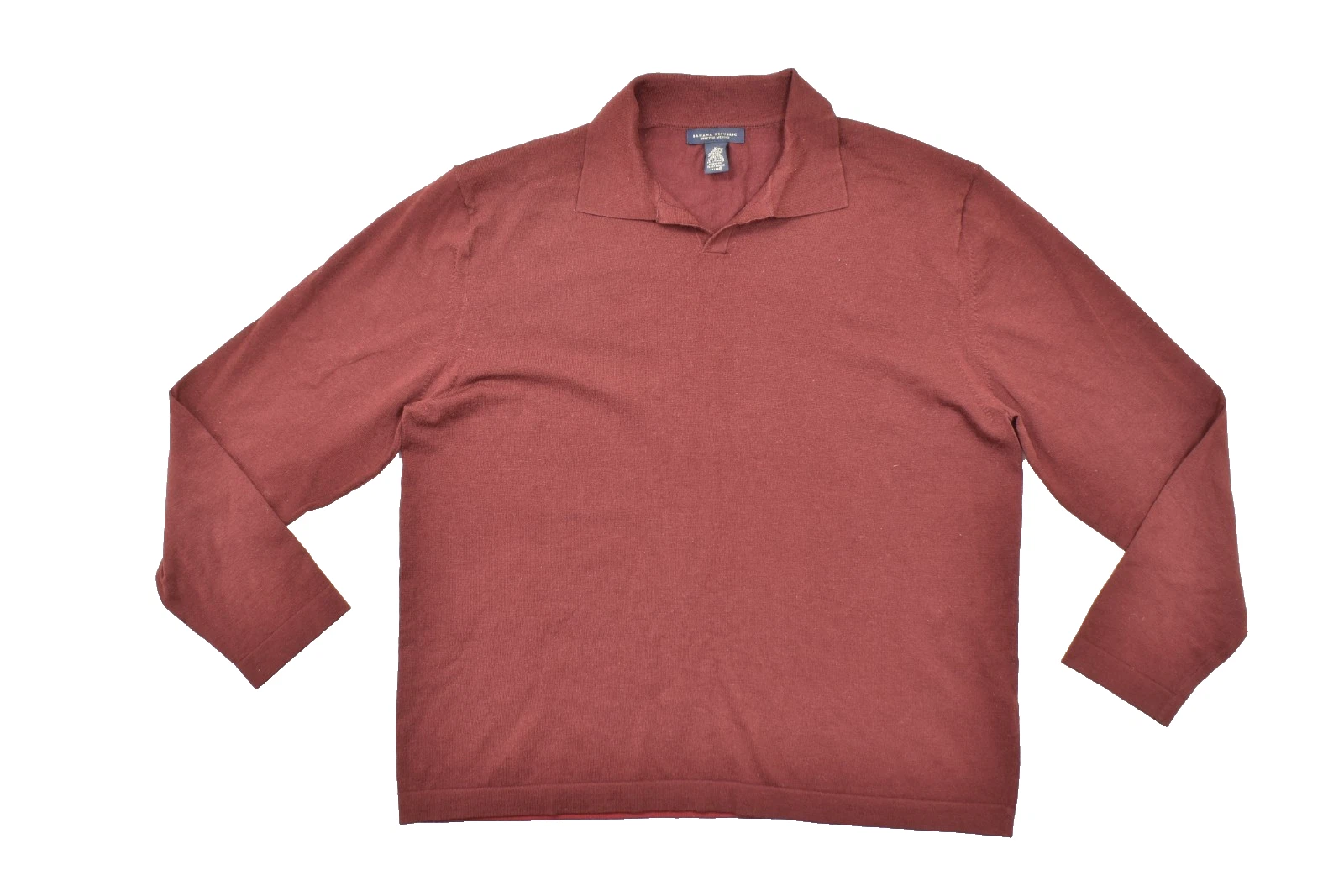 Banana Republic Men XL Sweater Stretch Merino Wool Blend Burgundy Long Sleeve Pu