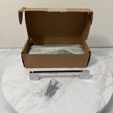 10 Pack Polished Chrome Cabinet Pulls, 5 Inch 128mm Hole Centers Rectangle C...