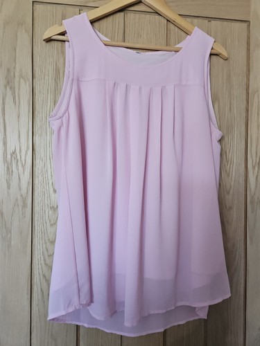 Pink Chiffon Floaty Top Size Medium 14