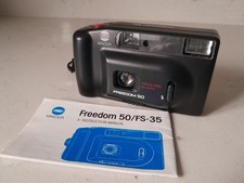 Vintage Minolta Freedom 50 35mm Film Camera TESTED With Instruction Book