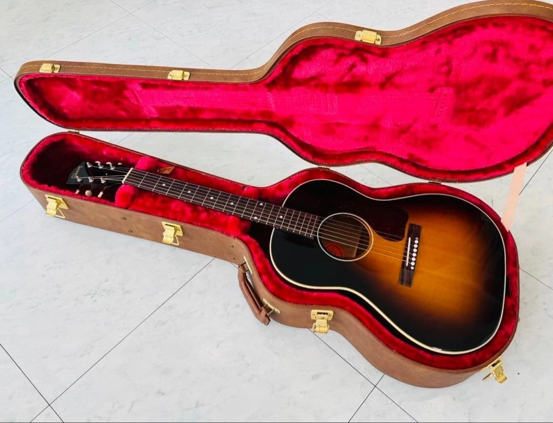 Guitarra Eléctrica Acústica Gibson 50s LG-2 Original Vintage Sunburst con Est...