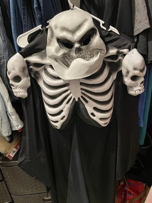 Spirit Skeleton King Men's Adult Costume Large Black White Silver
