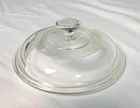 Pyrex Vintage Clear Glass Round Lid 5” Knob #405 Replacement Lid