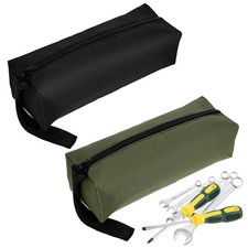 2 Pack Canvas Tool Pouch with Zipper, Tool Pouch Bag