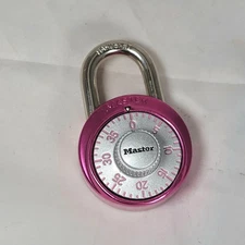 Master Lock Pink Metal 3-Digit Combination Dial Padlock