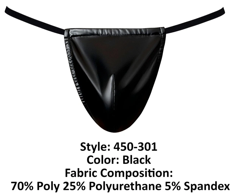 Mens Underwear: Male Power 450-301 Liquid Onyx 2.0 G-String - Image 2 of 4