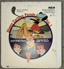 CED Video Disc Disney Cartoon Parade Vol. 1 SelectaVision Laserdisc RCA 1956