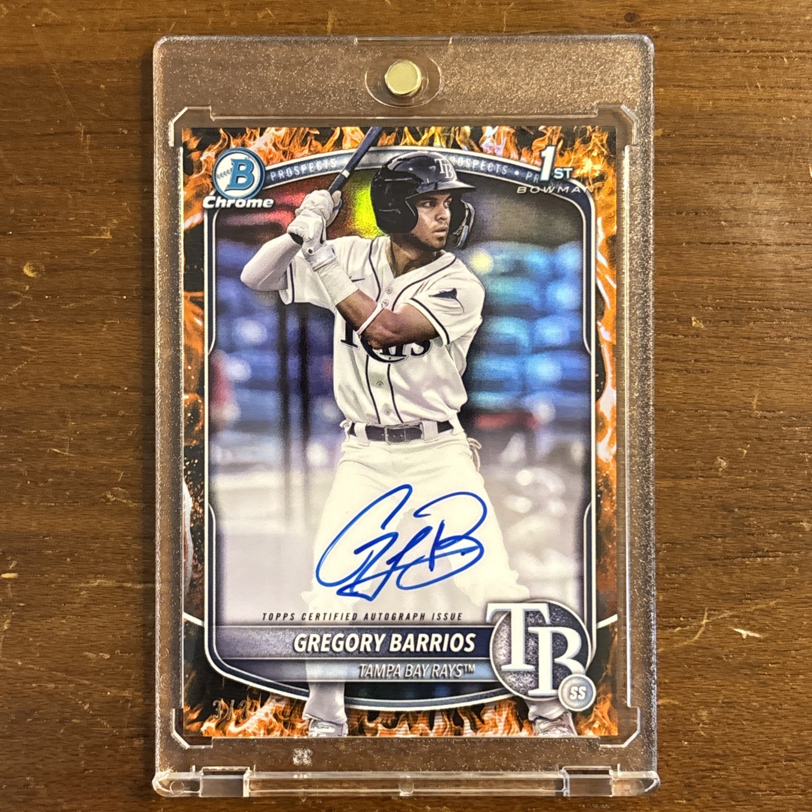 2025 Bowman - 1st Bowman Chrome Auto Gregory Barrios FireFractor 3/3