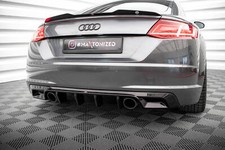Heck Ansatz Diffusor passend für Audi TT S-Line 8S schwarz Hochglanz
