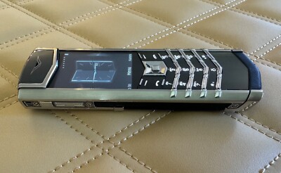 VERTU Signature S Stainless Steel Black Calf Leather Global GSM