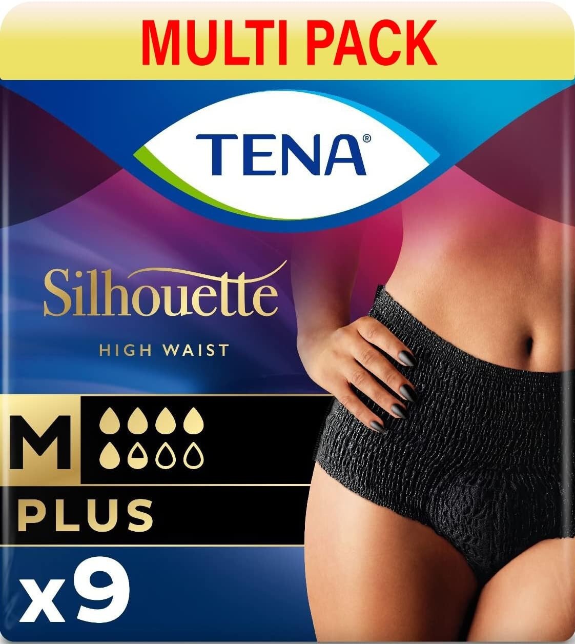 Tena Silhouette Incontinence Pants Black M 9 Pack - Image 4
