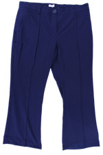 Sheego Damen Hose Blau Marine Anzughose Stoffhose Stretch Übergröße Bundfalte