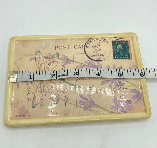 Nancy Shumaker Pallan Postkarte Kunst Schmuck Schale Tablett Untersetzer doppelseitig. - Bild 10 von 11