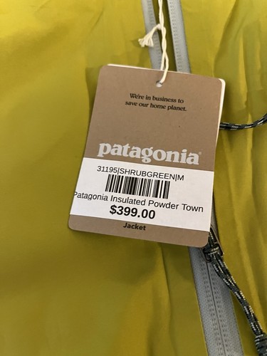 Patagonia giacca isolata in polvere da città taglia media uomo arbusto verde grigio $399 - Foto 9 di 18