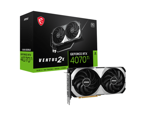MSI GeForce RTX 4070 Ti Ventus 2X 12G OC + adaptateur secteur + garantie jusqu'à 12-2025