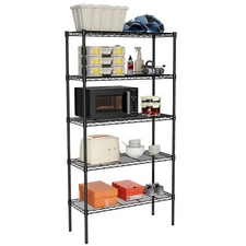 3/4/5-Tier Storage Shelving Unit Adjustable Metal Wire Racks Shelf Organizer