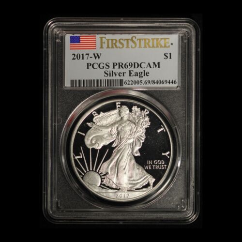 2017-W 1 $ American Proof Silver Eagle PCGS PR69 DCAM - kostenloser Versand USA