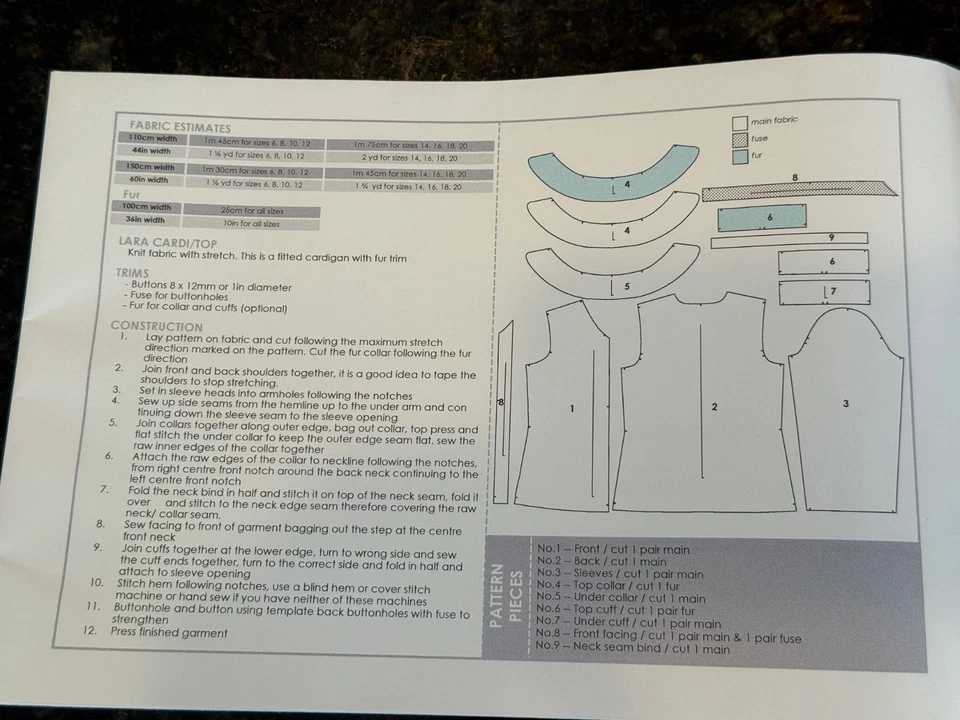 New - Style Arc Patterns - Lara Cardi/Top - size 12 - 21479 (2 of 4) - sewing - Image 2 of 4