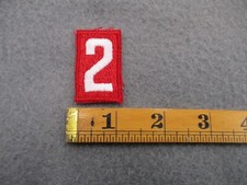 Boy Scouts of America BSA Red White Troop Number  2 Two Patch S4/