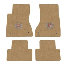 NEW! Tan FLOOR Mats 2011-2014 Cadillac CTS Coupe Silver Crest logo on Front Mats