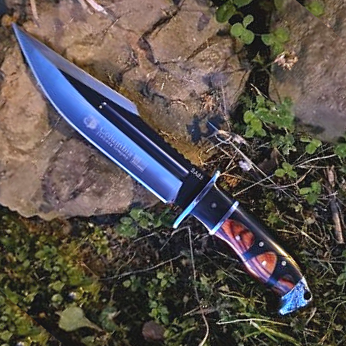 COLUMBIA Hunting Knife Bowie Survival Large Fixed Blade Camping Pocket Knife NEW - Picture 22 of 23