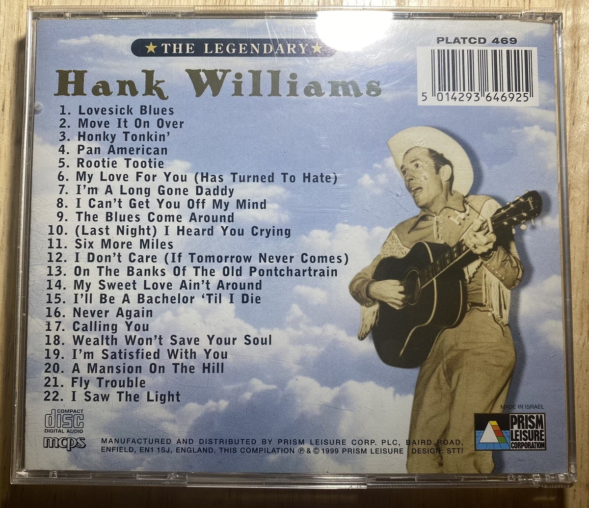 The legendary Hank Williams 22 original great recordings Cd Platcd 