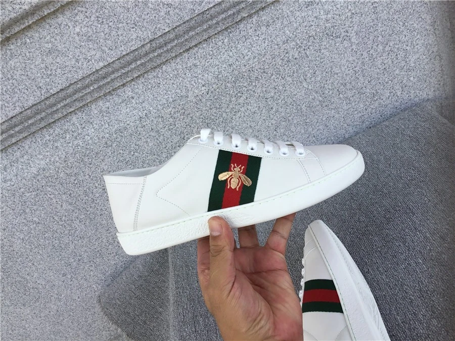 Chaussures de planche homme GUCCI ACE White Little Bee queue blanche