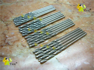 THK DIAMOND TOOLS 20 pieces 2MM THK Diamond coated tipped TWIST drill bit bits glass tile