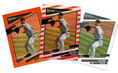 3 different Variations lot of 2021 Donruss #90 Big Foot Lucas Giolito 