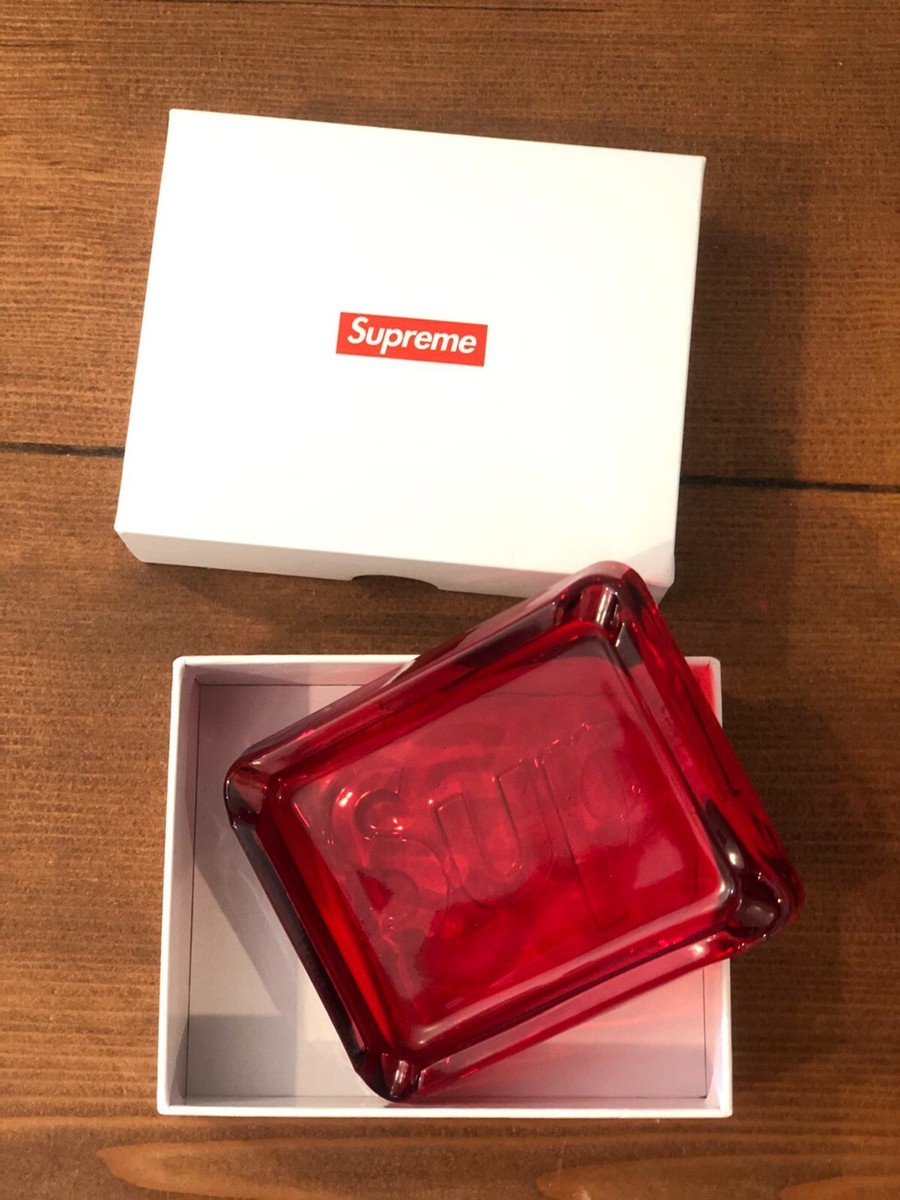 Supreme Debossed Glass Ashtray Red RARE 2020 RELEASE - Brand Supreme Debossed Glass Ashtray Red RARE 2020 RELEASE - Brand