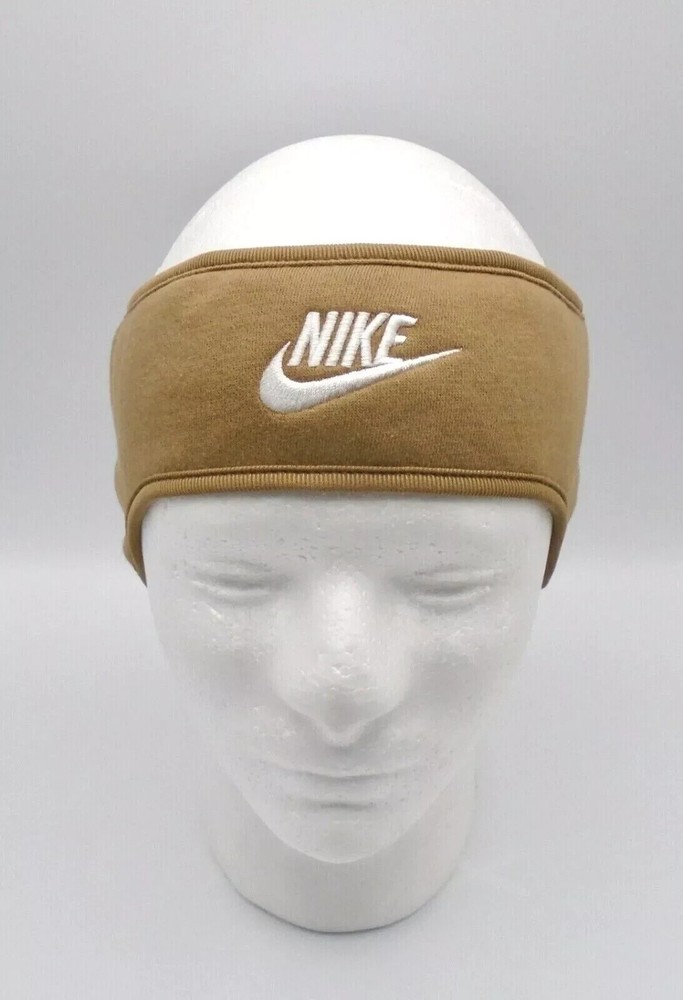 Nike Club Fleece Headband 2.0 for Men in Dark Driftwood and White