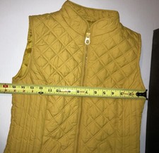 Joules Minx Quilted Vest Gilet Womens Size 4 Caramel Yellow Bodywarmer Casual