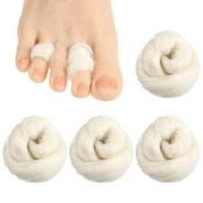 4 Pcs Lambs Wool Padding for Toes Feet Soft Feet Cushion Toe Separator Pads