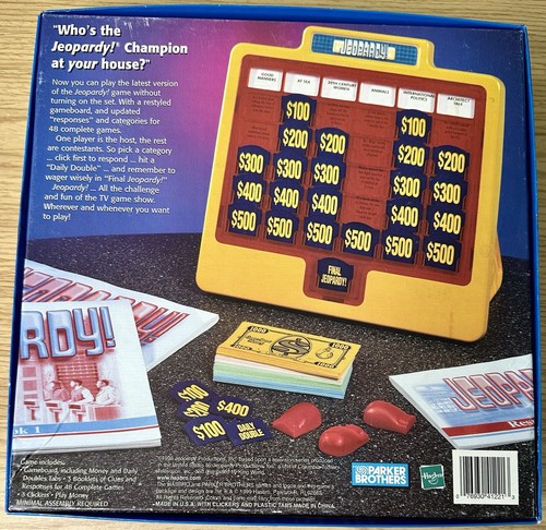 Jeopardy! Game TV Game Show Vintage 1999 Parker Brothers Hasbro Complete - Picture 3 of 3