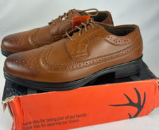 Deer Stags Big Boys 4 Ace Luggage HTEC Wingtip Oxford Faux Leather Dress Shoes