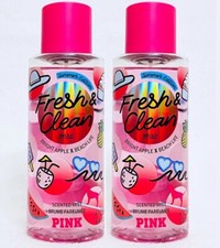 2 Victoria's Secret Pink FRESH CLEAN SUMMER Mist Body Spray Perfume 8.4 oz