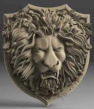 3D STL Model LION HEAD 6 for CNC Router Printer Engraver Carving Aspire Artcam