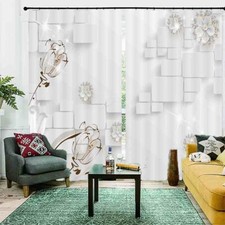 Great Dream Pure Lilies 3D Blockout Photo Print Curtain Fabric Curtains Window