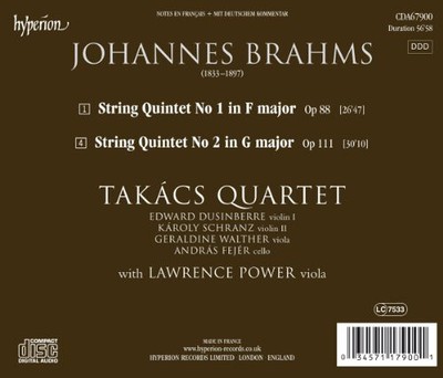 String Quintets 1 & 2 by Tak cs String Quartet [Audio CD]