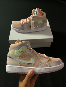 jordan 1 mid se washed coral