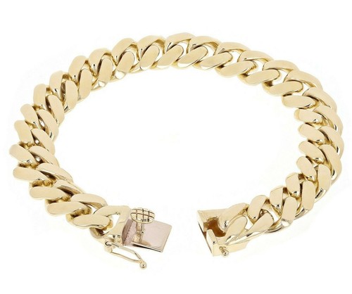 Men's 10k Yellow Gold Solid Miami Cuban 