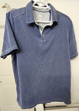 Tommy Bahama Men's M Heather Blue Polo Shirt