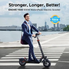 ENGWE Y600 Electric Scooter 850W Off-Road E-Scooter 48V 18.2Ah 10" Tire 28MPH