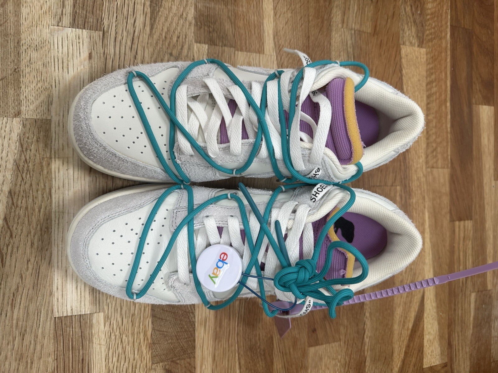 OFF WHITE X NIKE ? Nike x Off White Dunk Low lotto 36 di 50 pizzo grigio blu taglia UK 9